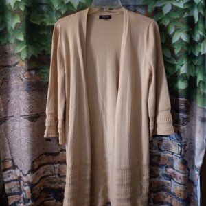 Dusty Pink 3/4 Sleeve Open Front Cardigan